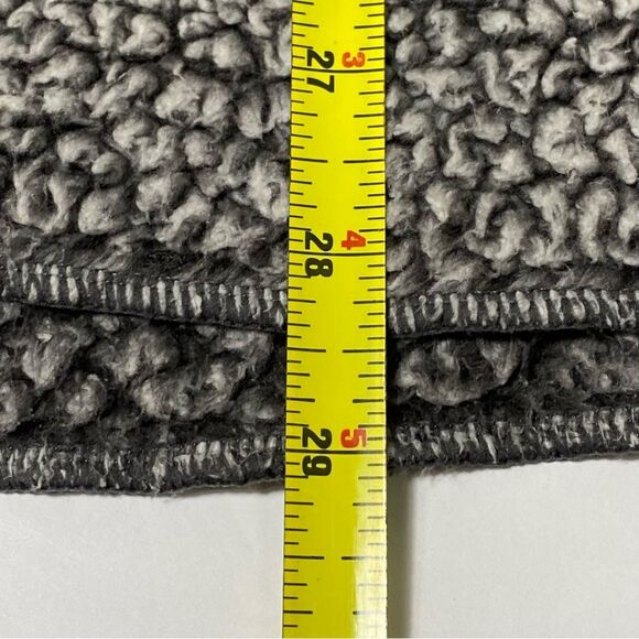 Victoria's Secret PINK Open Front Gray Sherpa Hooded Cardigan Women's Size Small - Picture 2 of 16